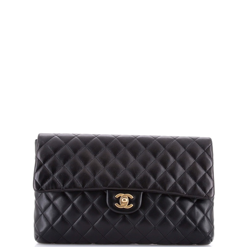 Classic Flap Clutch Quilted Lambskin