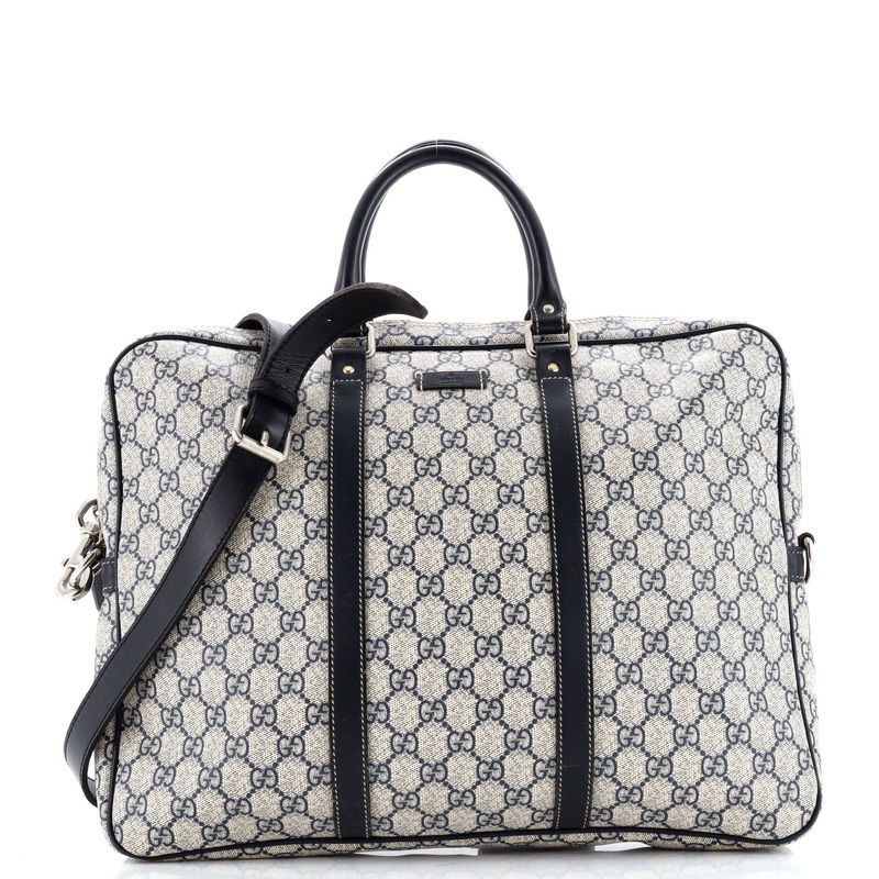 Convertible Briefcase GG Coated Canvas with Leather Large