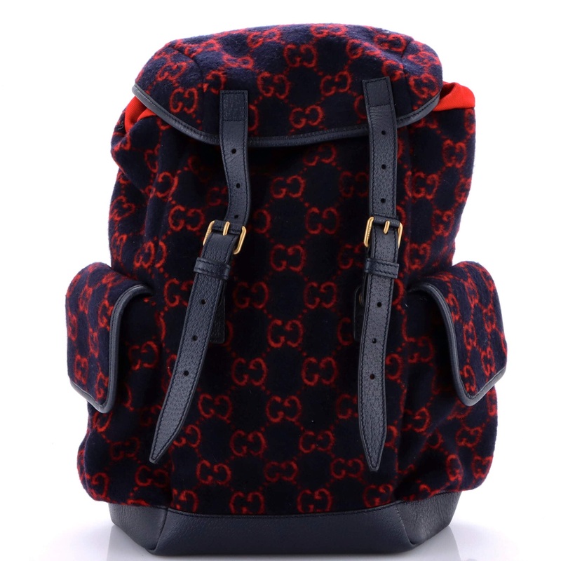 Double Pocket Belt Backpack GG Wool Medium
