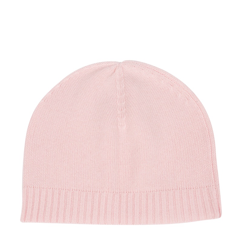 'Bowness' Blush Pink Cashmere & Merino Wool Beanie Hat