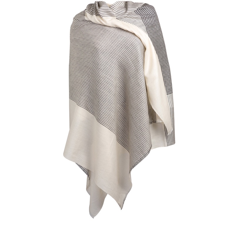 'Contrast' Cashmere & Merino Wool Throw