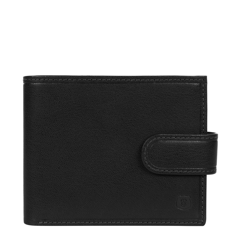 'Daan' Black Leather Bi-Fold Wallet