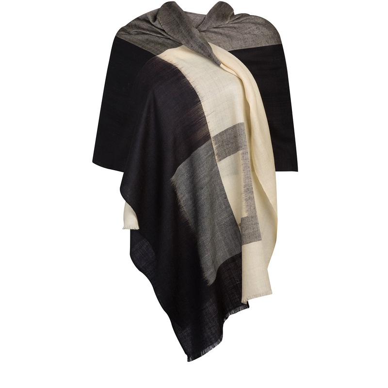 'Equinox' Cashmere & Merino Wool Shawl Wrap