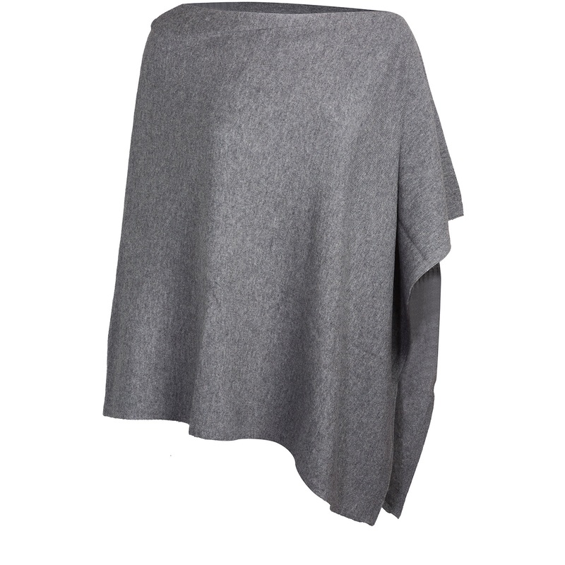 'Eskdale' Grey Cashmere & Merino Wool Poncho