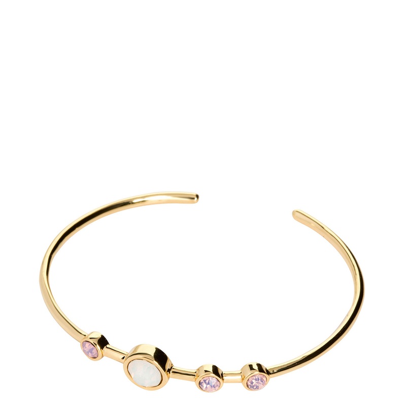 Gift Packaged 'Daleshka' Gold Plate & Lavender Glass Bangle