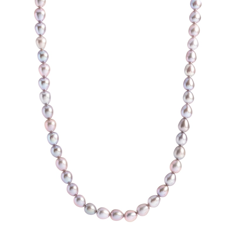 Gift Packaged 'Terre' Grey Cultured Freshwater Pearl 18" Necklace