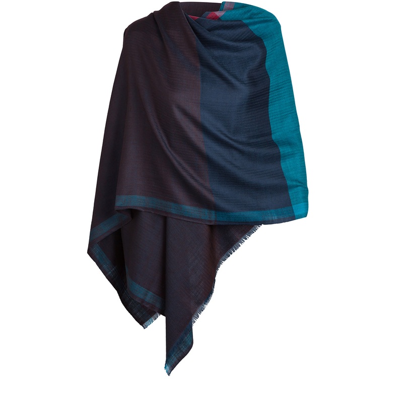 'Gradient' Cashmere & Merino Wool Shawl Wrap