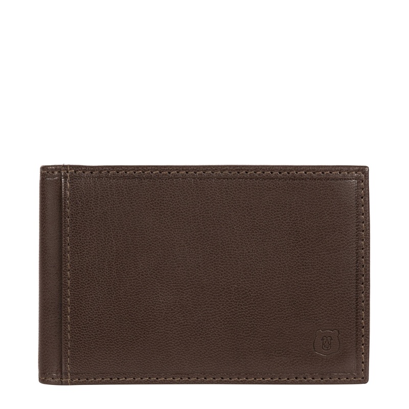 'Heidrun' Dark Brown Leather Bi-Fold Card Holder