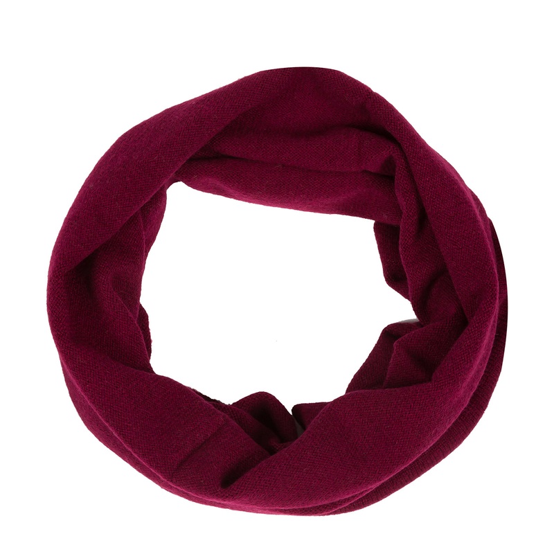 'Holker' Burgundy Cashmere & Merino Wool Snood