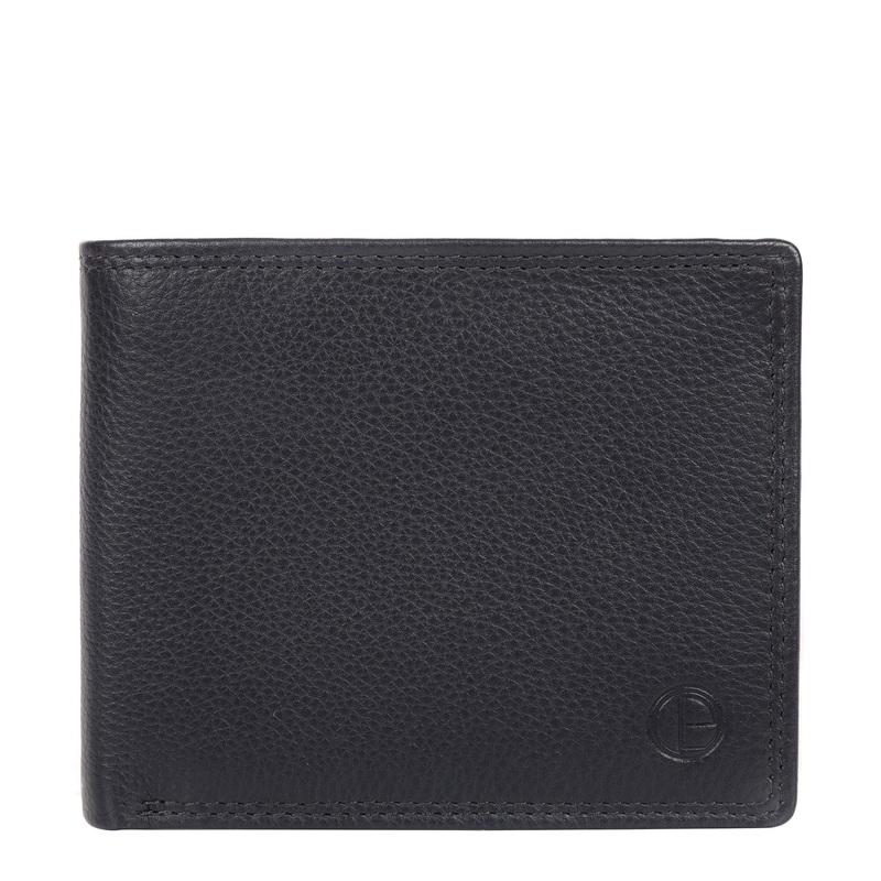 Hurricane' Navy Leather Bi-Fold Wallet