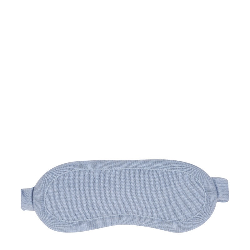 'Levens' Powder Blue 100% Cashmere Eye Mask