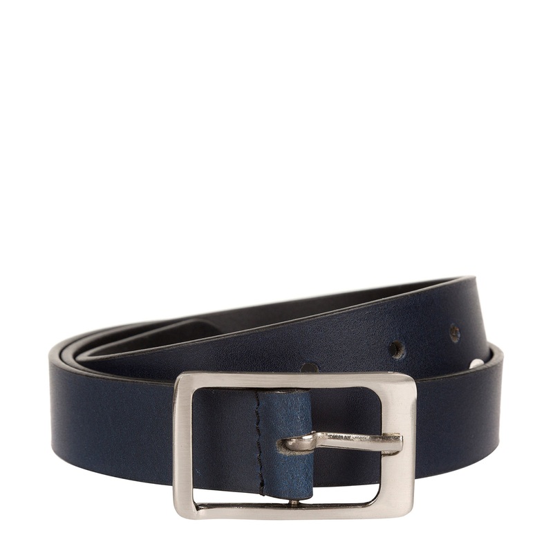 Navy Genuine Leather Ladies' Belt
