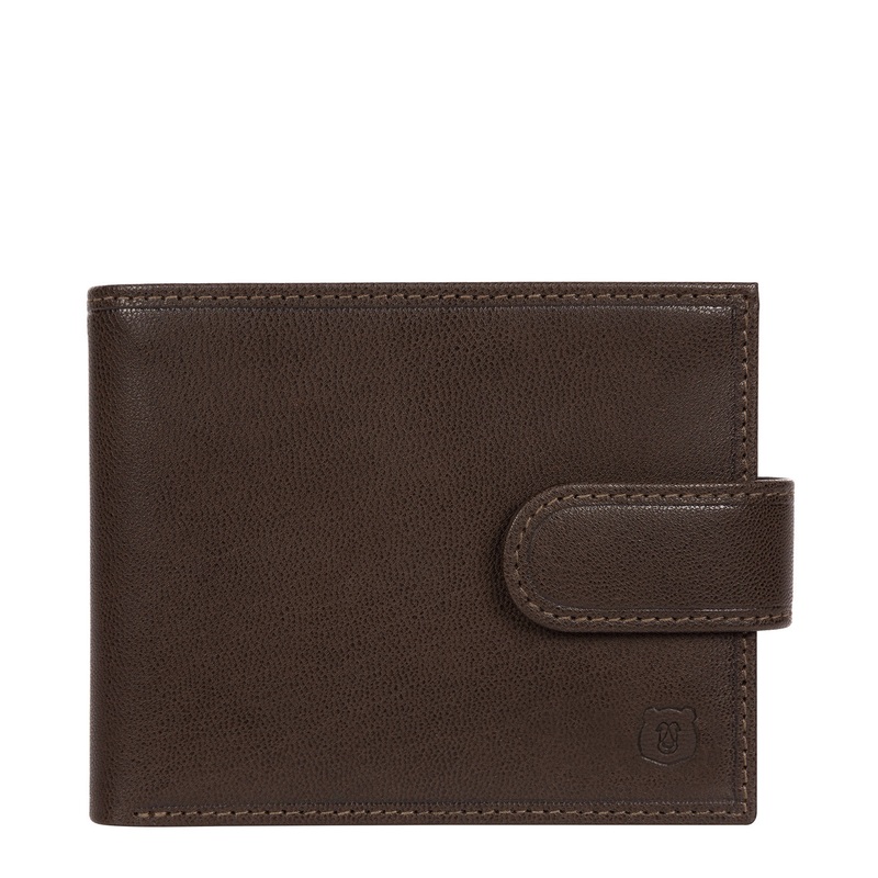 'Sigurd' Dark Brown Leather Bi-Fold Wallet