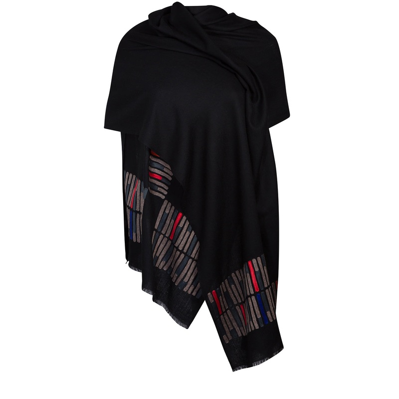 'Space' Cashmere & Merino Wool Shawl Wrap