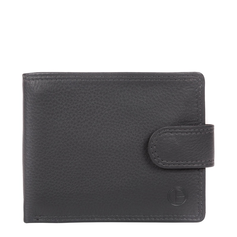 'Spitfire' Gun Metal Leather Bi-Fold Wallet