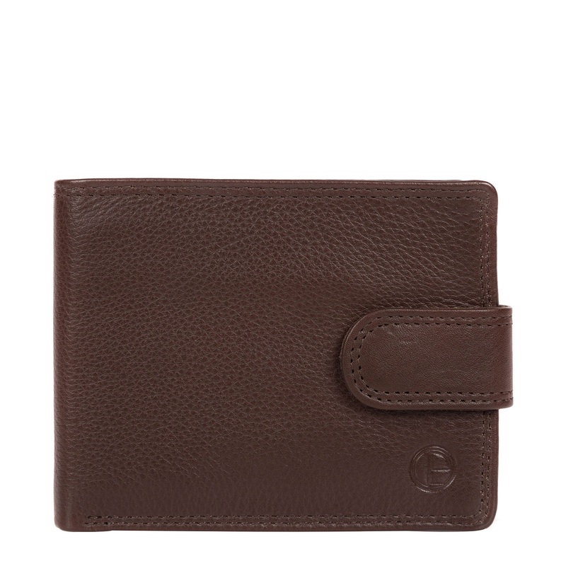 'Typhoon' Brown Leather Bi-Fold Wallet