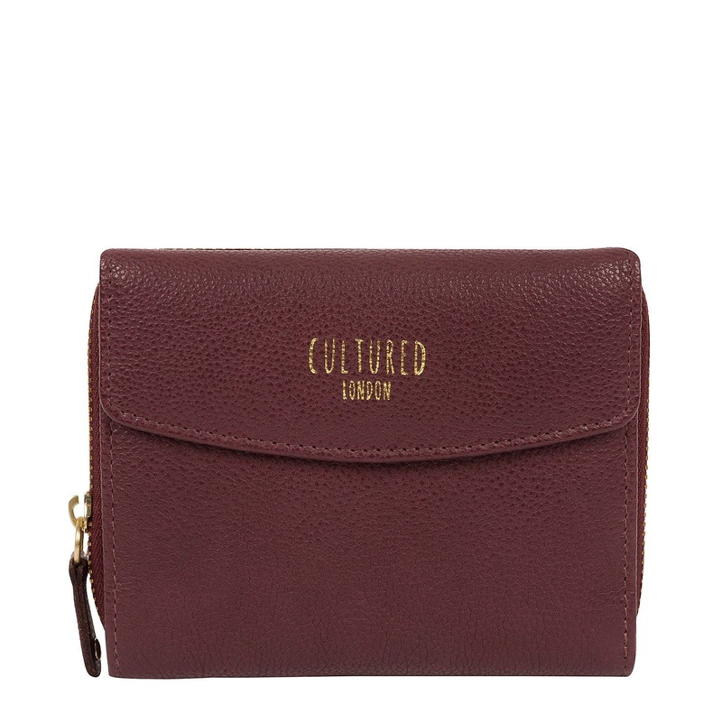 'Allergra' Raisin Leather Purse