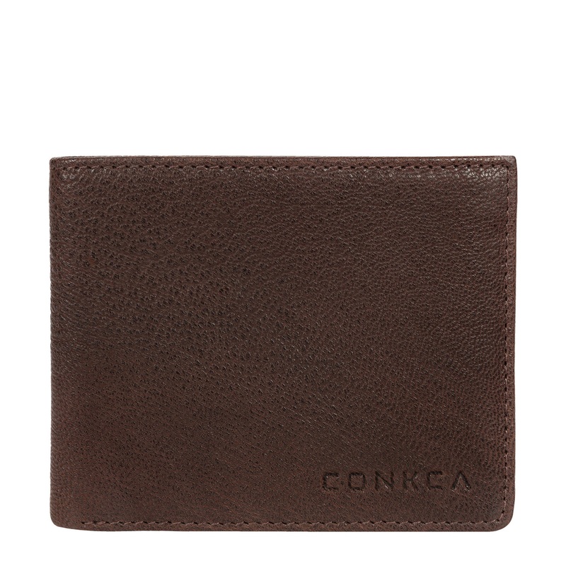 'Alston' Dark Brown Bi-Fold Leather Wallet
