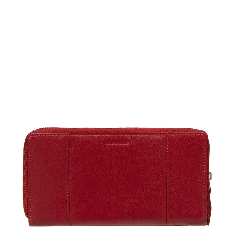'April' Red Leather Purse