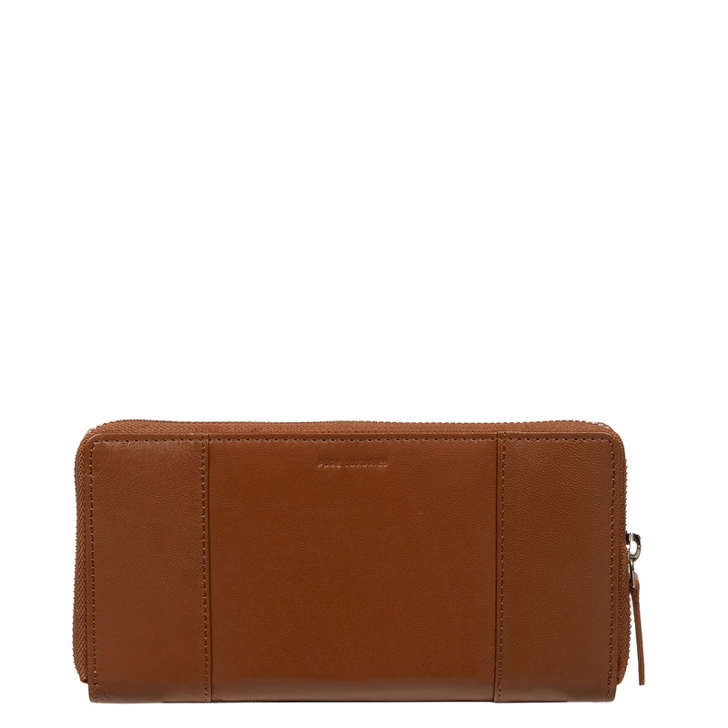 'April' Tan Leather Purse