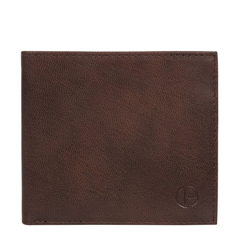 'Barrett' Vintage Brown Leather Bi-Fold Wallet