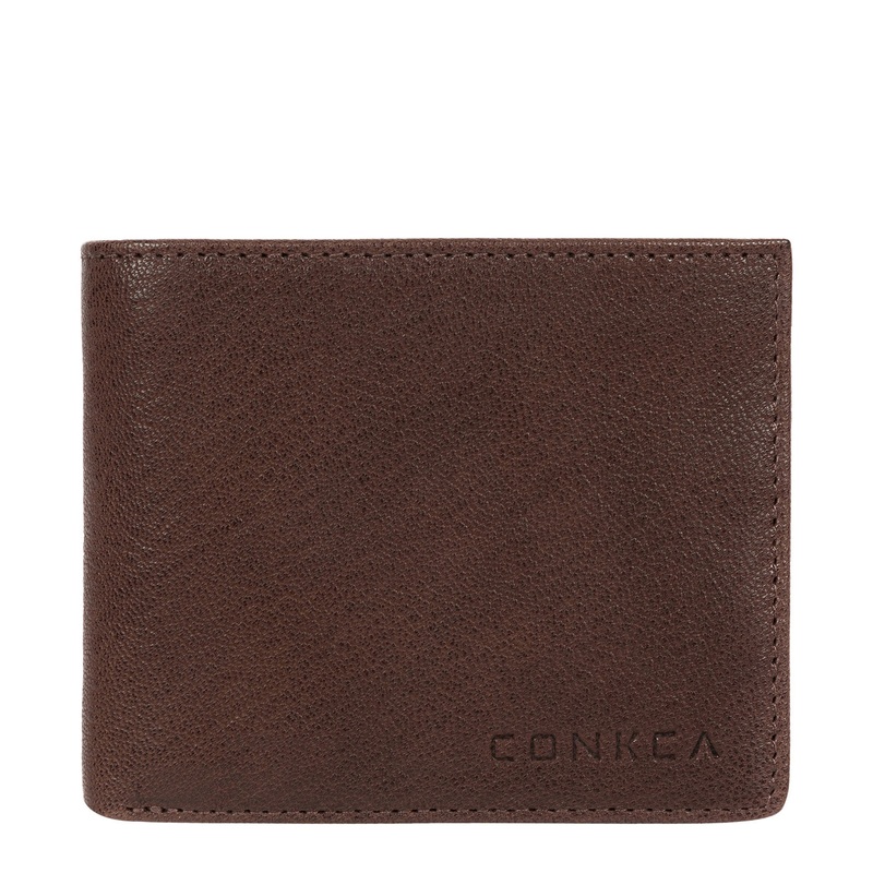 'Benedict' Dark Brown Bi-Fold Leather Wallet