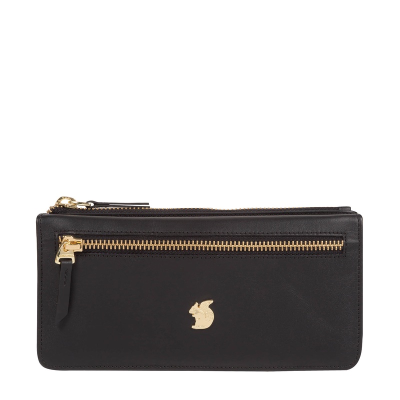 'Buttercup' Black Leather Bi-Fold Purse