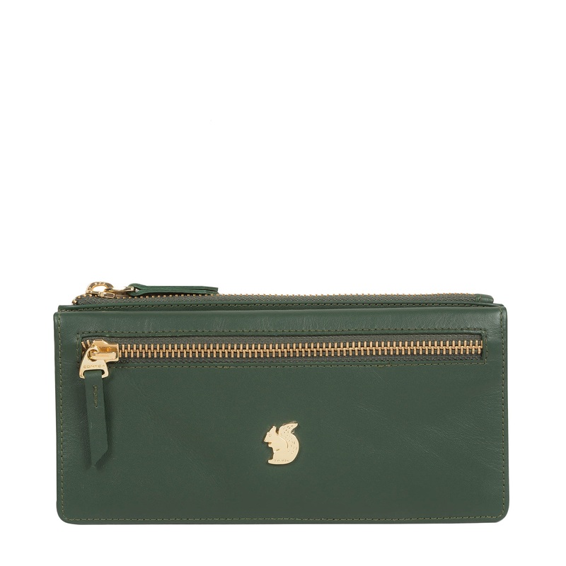 'Buttercup' Evergreen Leather Bi-Fold Purse