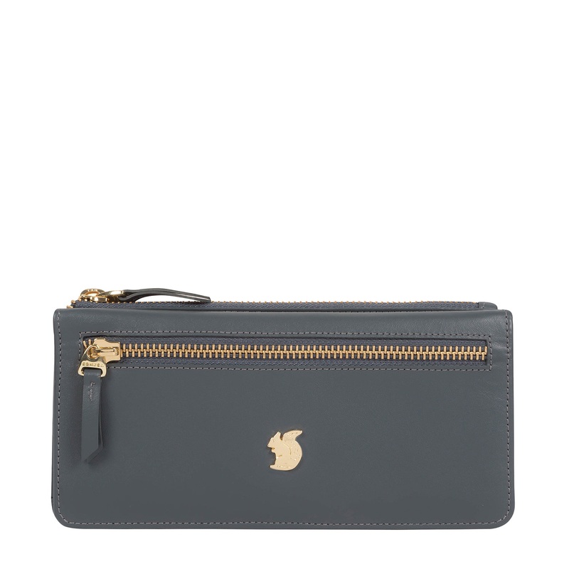 'Buttercup' Smoky Blue Leather Bi-Fold Purse