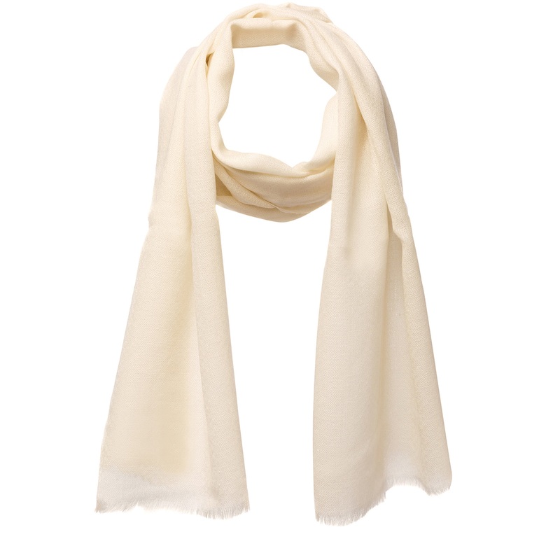 Cream Coloured Fine Quality Cashmere Scarf