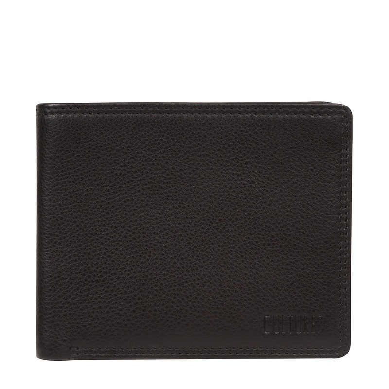 'Dan' Black Leather Bi-Fold Wallet