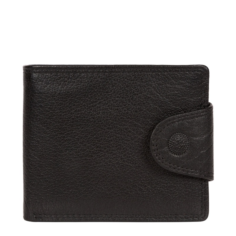 'Dunbar' Black Bi-Fold Leather Wallet