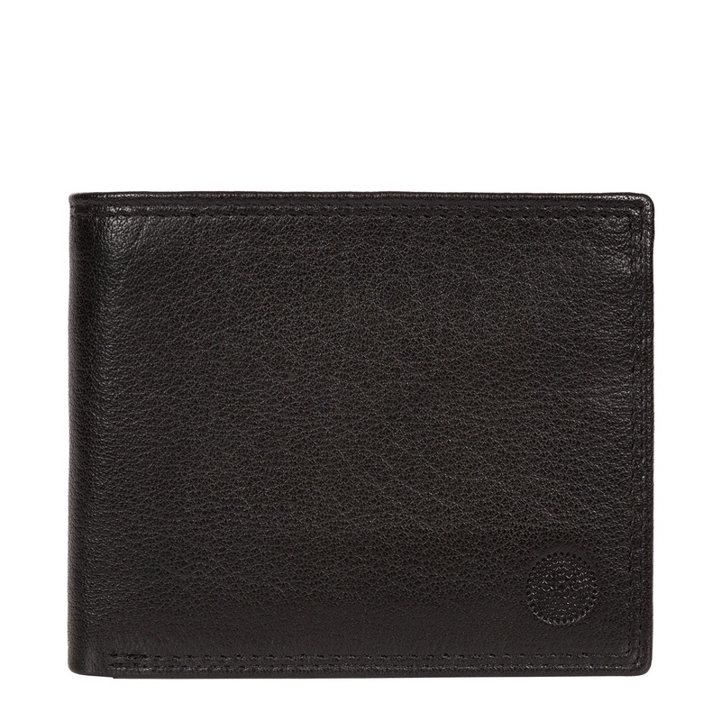 'Edge' Black Bi-Fold Leather RFID Wallet
