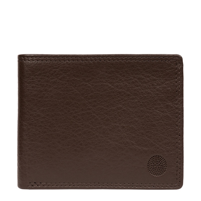 'Edge' Dark Brown Leather RFID Wallet