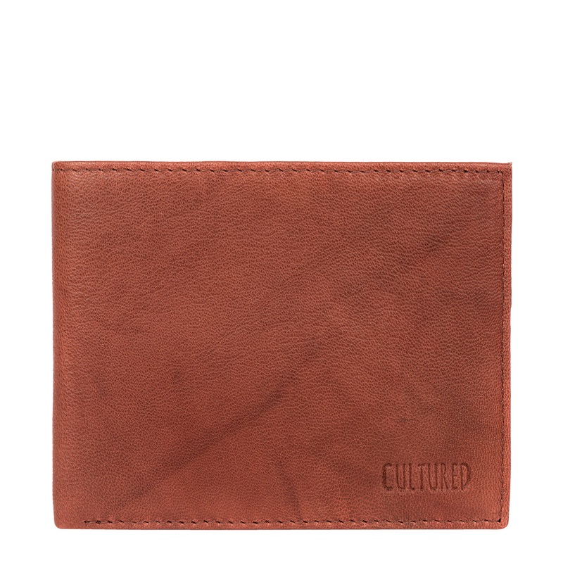 'Fabian' Vintage Brick Leather Bi-Fold Wallet