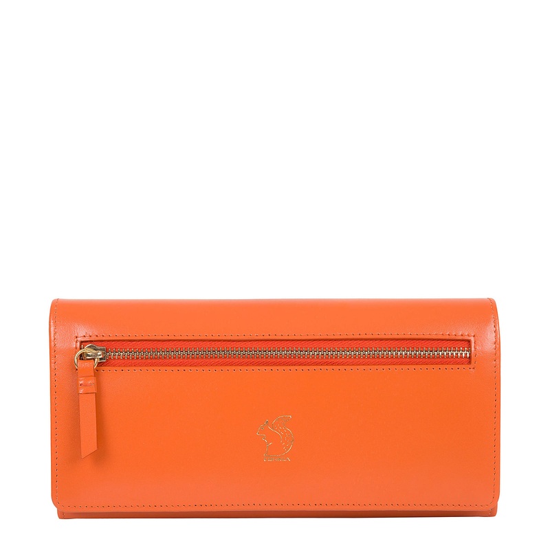 'Fenny' Orange Leather Purse