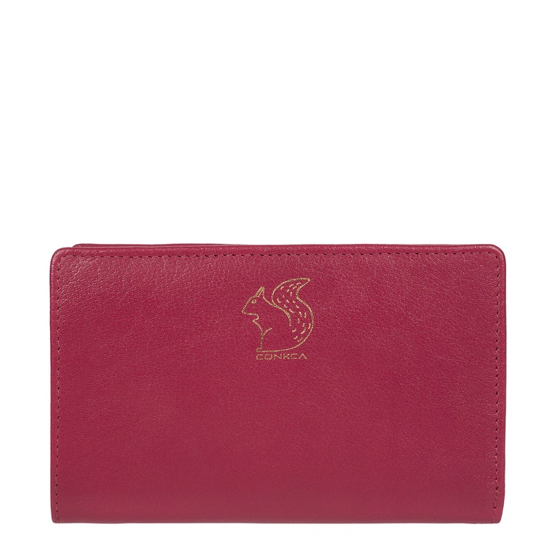 'Fran' Orchid Bi-Fold Leather Purse