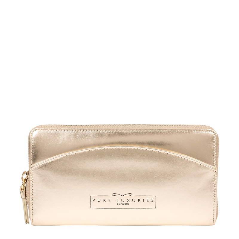 'Jenika' Pale Gold Leather Purse