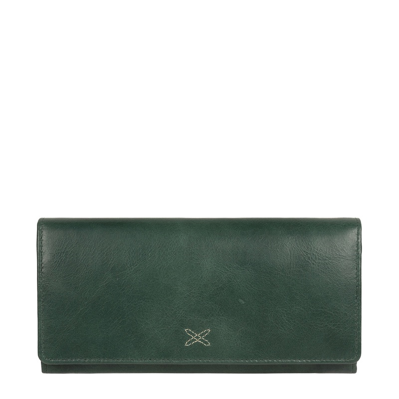 'Lana' Green Leather RFID Purse
