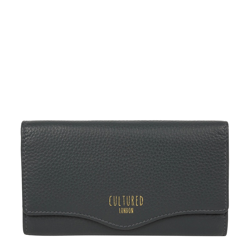 'Letitia' Navy Leather Purse