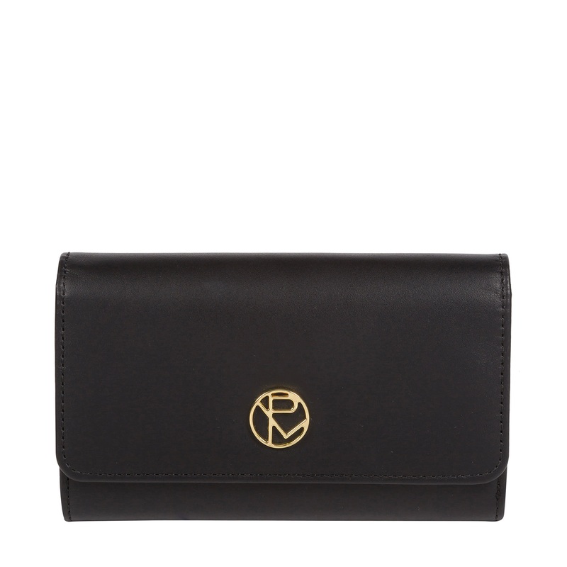 'Metz' Black Leather Purse