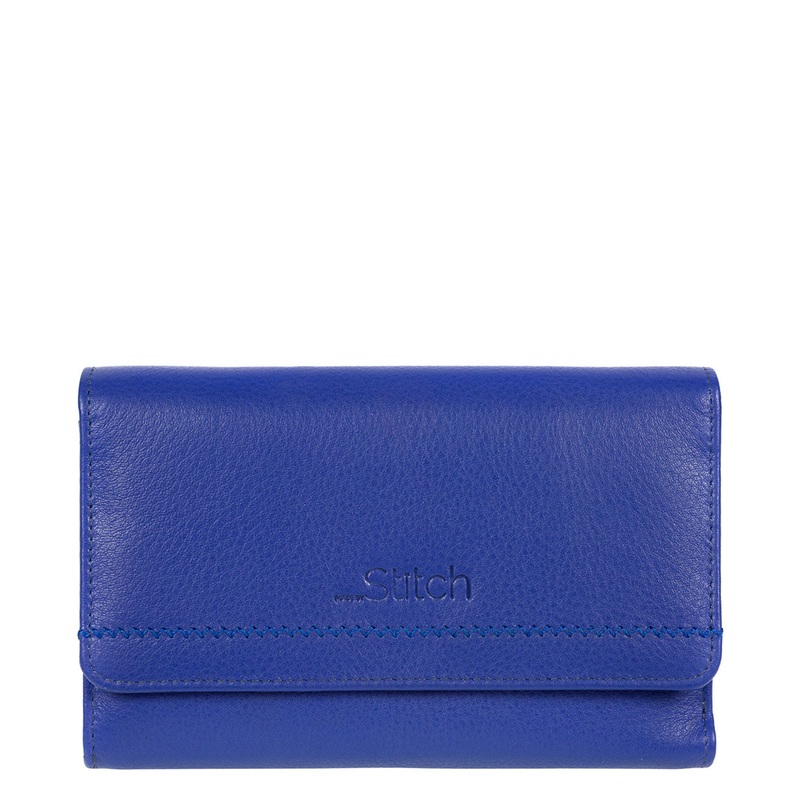 'Millbeck' Royal Blue Handmade Leather RFID Purse