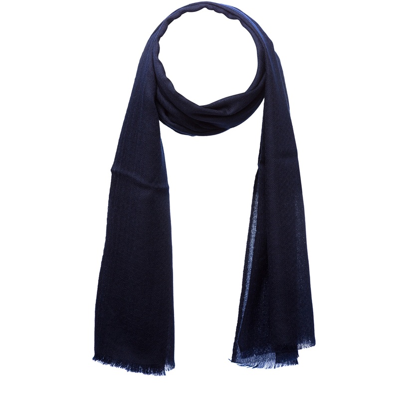 Navy Coloured Fine Quality Cashmere Scarf