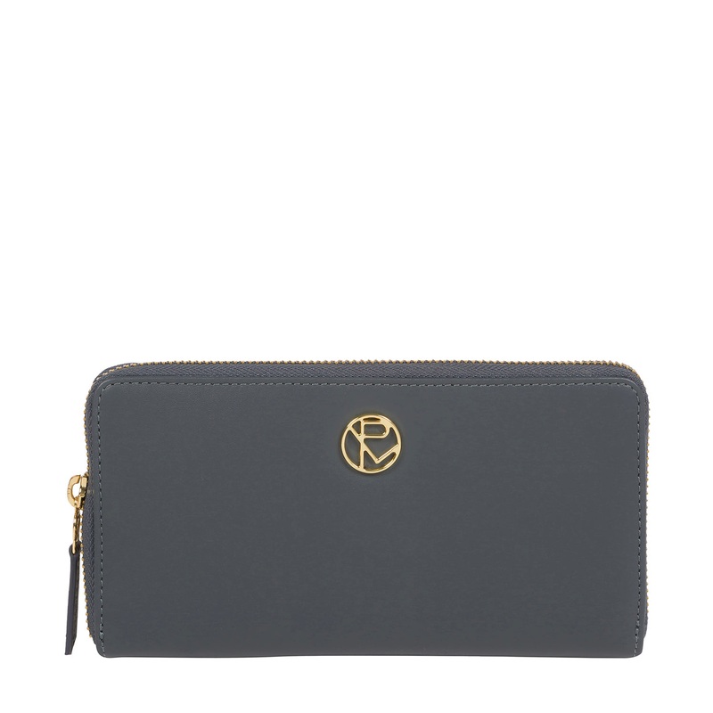 'Nimes' Smoky Blue Leather Purse