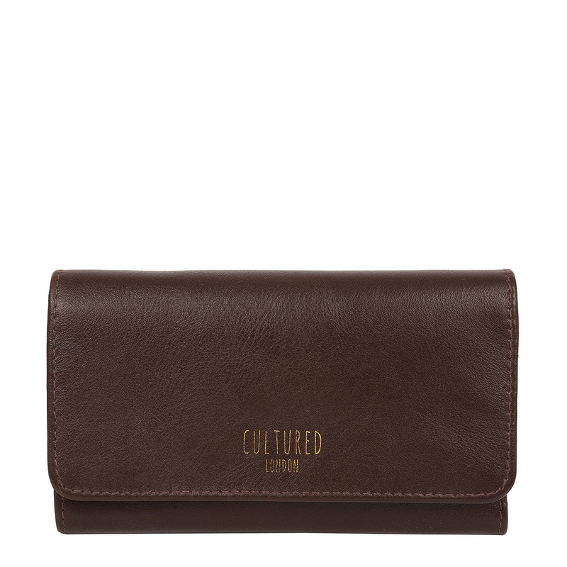 'Odette' Coffee Bean Leather Purse