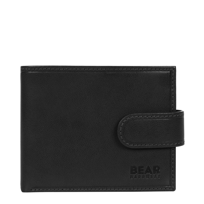 'Odinn' Black Leather Bi-Fold Wallet