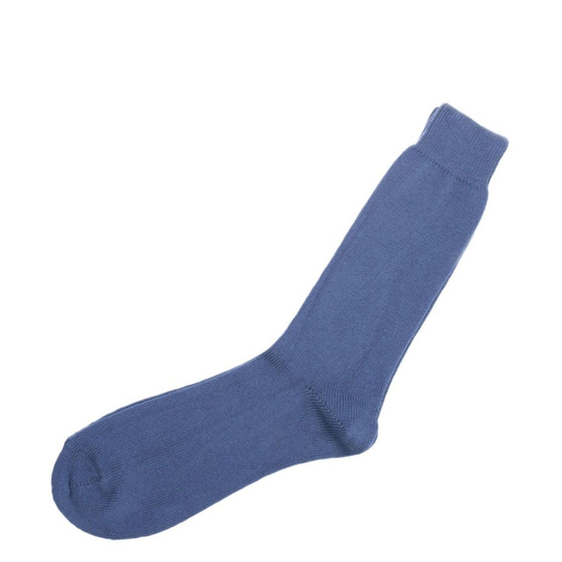 Oxford Blue Cotton Socks