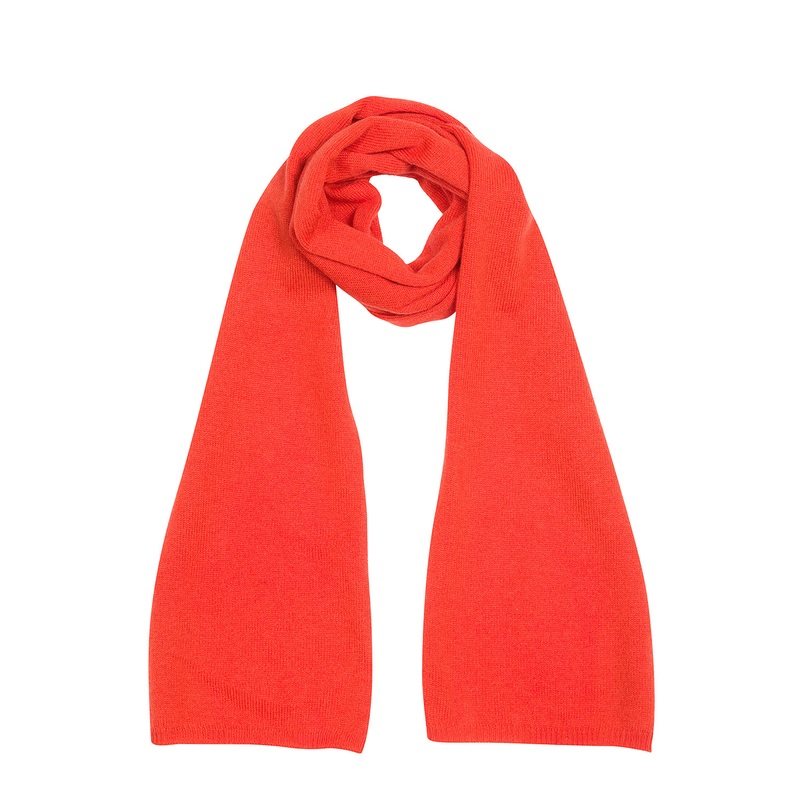 'Oxford' Burnt Orange 100% Cashmere Scarf