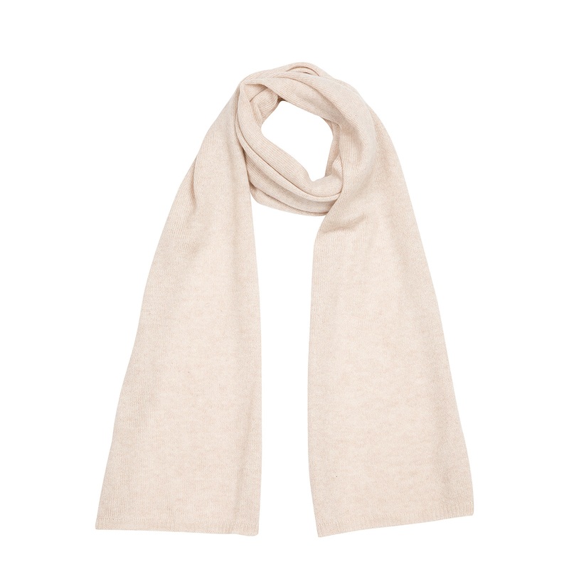 'Oxford' Oatmeal 100% Cashmere Scarf