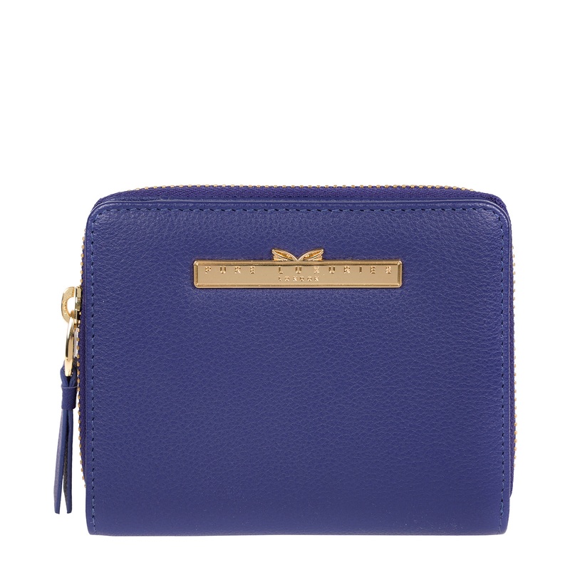 'Piper' Navy Leather Bi-Fold Purse